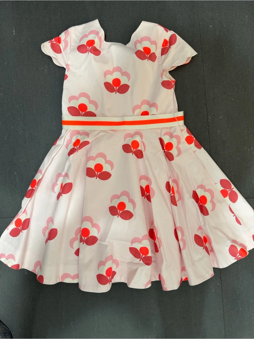 Jacadi perfect condition pink cotton floral flare dress - perfect condition.